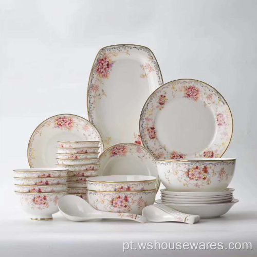 Wholesale marcas de stoneware de estilo europeu dinnaria cerâmica